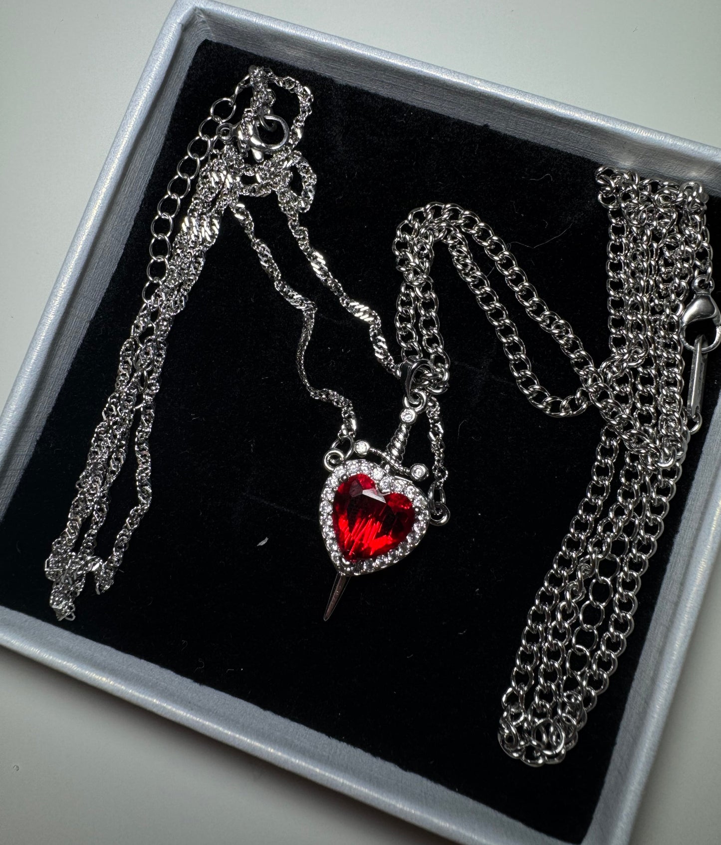 Heart and Sword Necklace